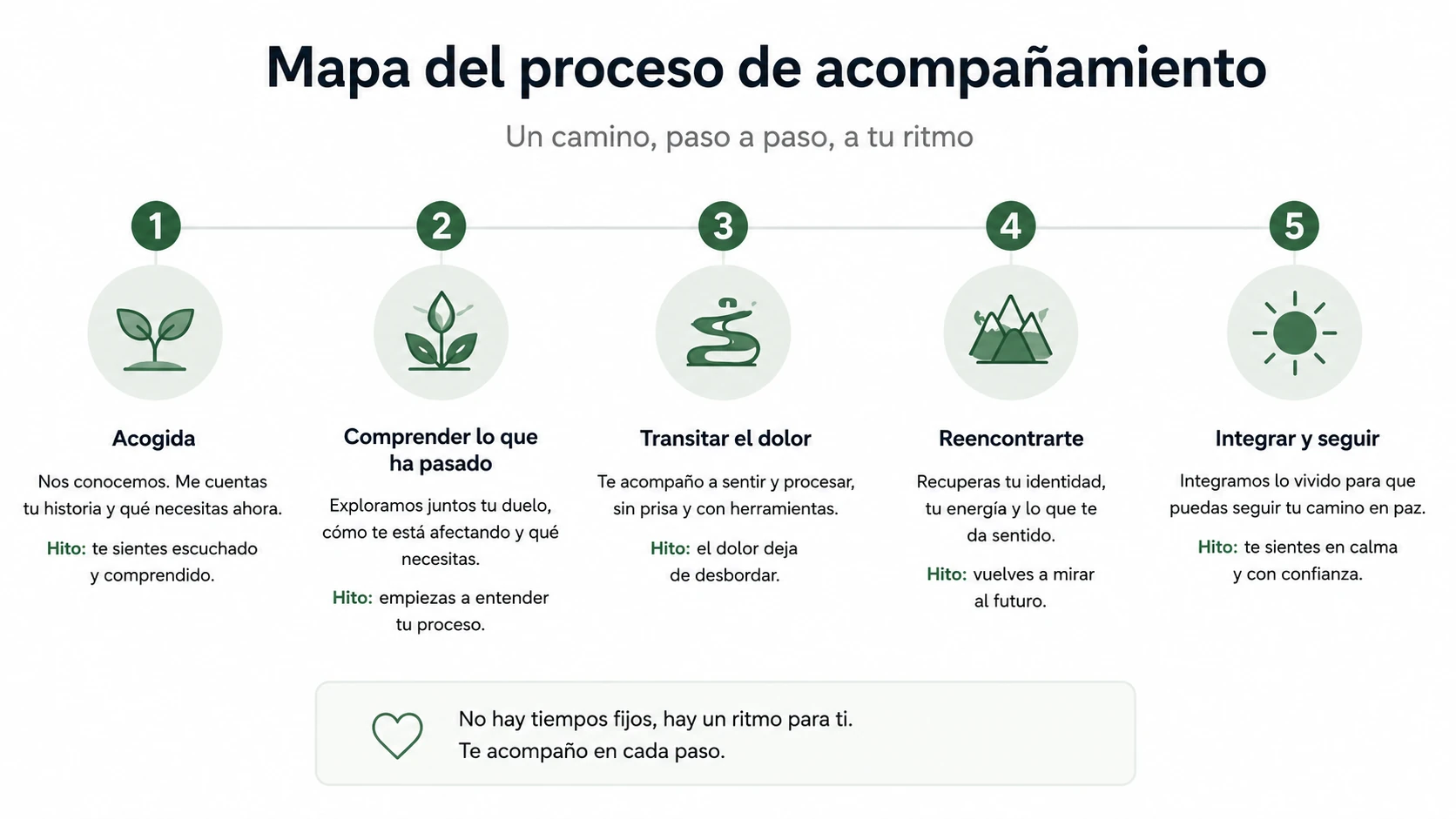 Mapa del proceso de acompañamiento por fases de Marcos